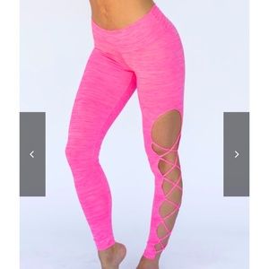 Mia Brazilia Hot Pink Racer Pant Leggings Small